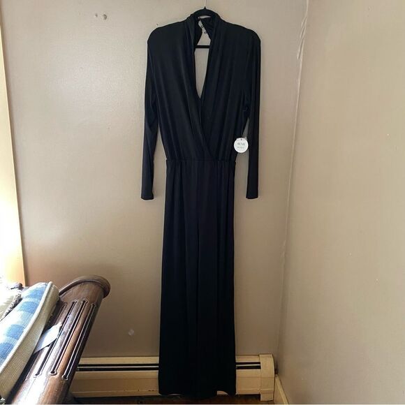 Remi x Revolve Robin Jumpsuit black soft stretch jersey one piece Sz L new - Picture 7 of 11